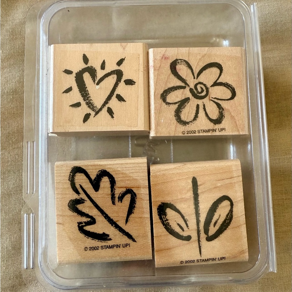 Flower, Heart & Leaf stamps by Stampin Up